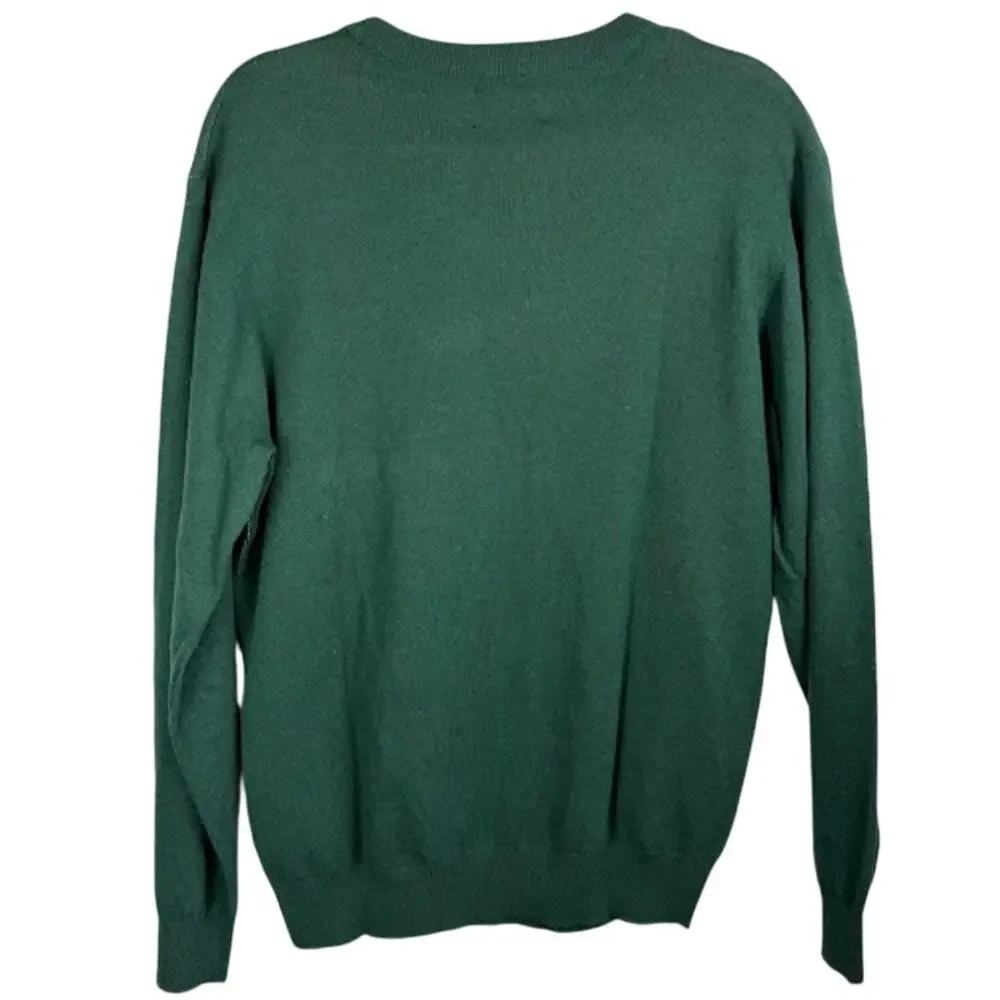 WXYZ Los Angeles Gothic City Of Angels‎ Logo Knit Sweater Green M NWT $98 MSRP